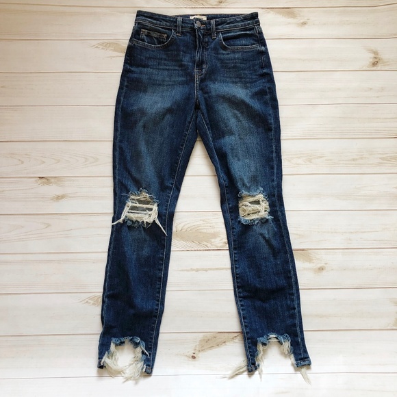 L'AGENCE Denim - L'Agence High Line Jean Distressed Knee and Hem